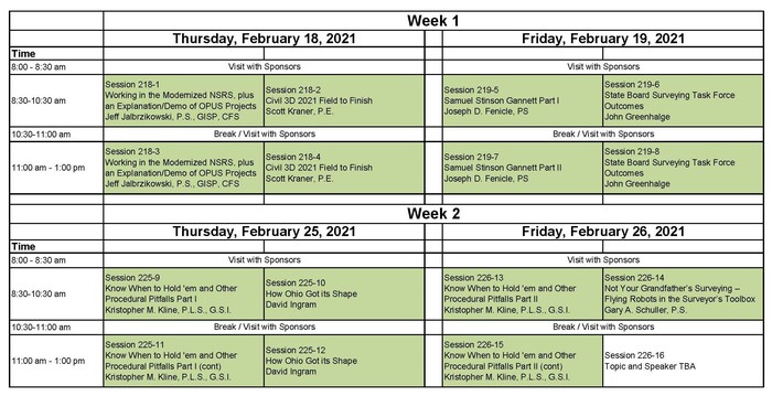 2021 Ac Schedule